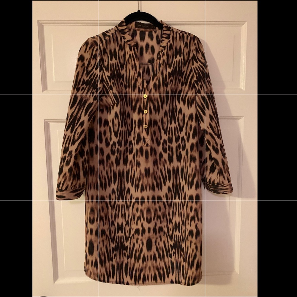 Leapard Print Shift Dress